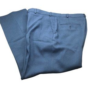 Haband's Men's 34M Blue Fit Forever Flat Front Pants Preowned